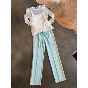 Who What WearXTarget Lace Ruffled Shoulder Top